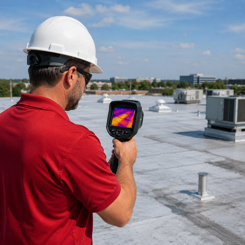 Flat Roof Leak Detection and Survey

