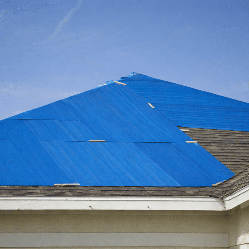emergency tarped roof