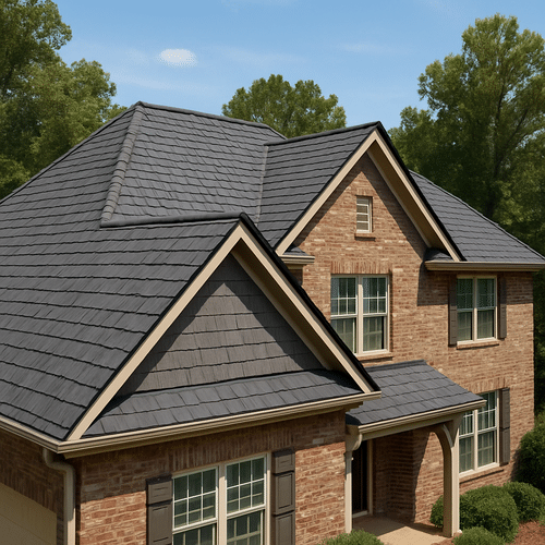 Synthetic Slate Roof Installation